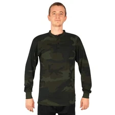 Rothco Midnight Woodland Camo Long Sleeve Henley T-Shirt 21045 - XL