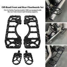 MX Style Driver Passenger Floorboard For Harley 86-25 Touring Electra Road Glide