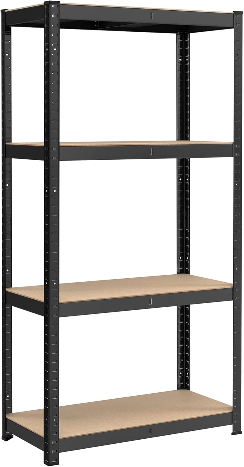 4-Tier Shelving Unit, Steel Shelving Unit for Storage, Boltless Assembly, for Ga