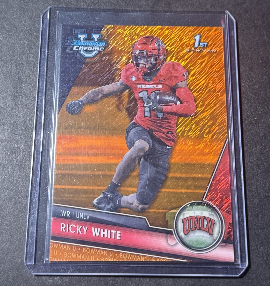 Ricky White 2023 Bowman U Chrome 1st Orange Shimmer Refractor /25 #188 Seahawks