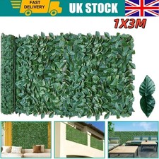 1-24M Artificial Hedge Roll Fake Ivy Leaf Garden Fence Privacy Screen Wall Cover