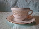 USA Gold Filigree Tudor Rose Georgian China Tea Cup & Saucer 22kt Gold Rimmed — photo 2