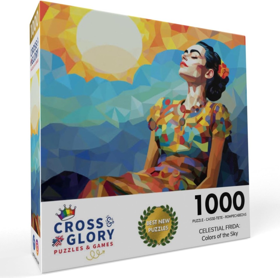Cross & Glory - Celestial Frida: Colors of The Sky - 1000 Piece Puzzle ...