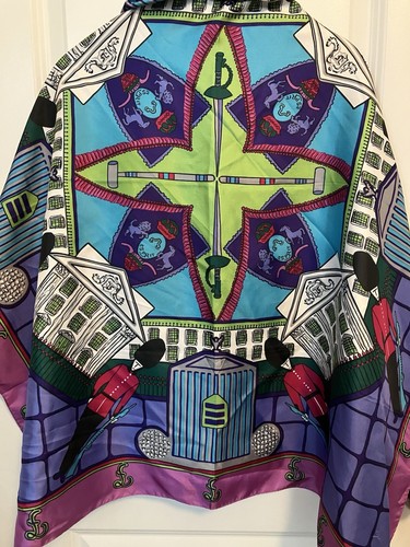 Esprit Scarf Royal Guard Purple 34" x 35” Vintage jewel tones - Picture 3 of 3