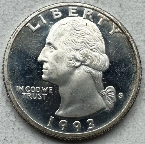 1993-S Washington Quarter 90% Silver Proof-INV#8600