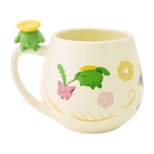 Pokemon Center Wind Blooms Skiploom Mug, 410ml Ceramic, Swaying Flower Design