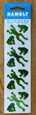 Vintage HAMBLY Studios USA Sticker Sheet~FROG Prism/Prismatic NEW