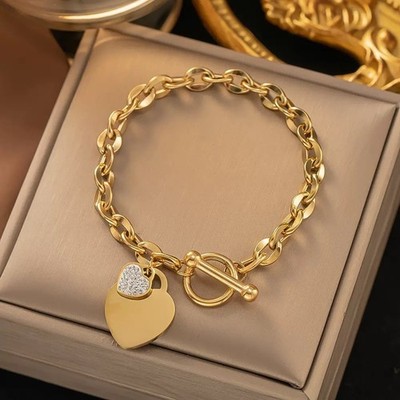 Colorfast Titanium Steel OT Bracelet Women INS Style Versatile Jewelry