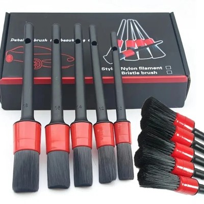 5-TEILIGES AUTO DETAILING BÜRSTE DETAIL ZUM REINIGEN VON RÄDERN MOTOR EMBLEME LUFTAUSSTRÖMER SET