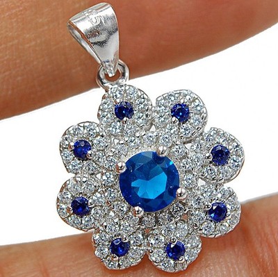 2 kt wärmebehandelter Kyanit 925 Sterlingsilber Anhänger Schmuck CP3-7
