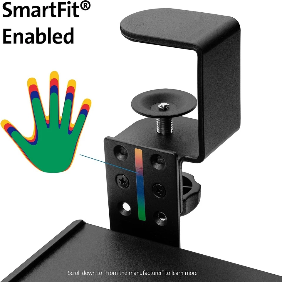 Kensington Smartfit Tooless Clamp-On Adjustable Keyboard Tray/Drawer K55407WW - Image 4 of 4