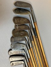 Antique Vtg THOS WILSON Ladies  Sarazan Hickory Shaft Golf Club 10 Piece Set 4A