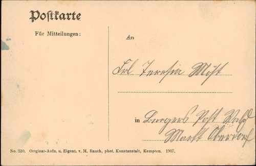 Reutte Panorama-Ansicht mit Breitenwang in Tirol mit Gernspitze 1910/1907 - Bild 3 von 3
