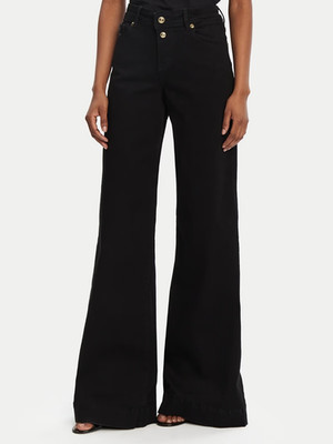 Versace Jeans Couture Wide Leg Jeans in Black Denim, Gr. 37 (DE), 29 (US), neu