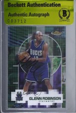 BAS 2000-01 Topps Finest Glenn Robinson #12 Authentic Auto 3c7