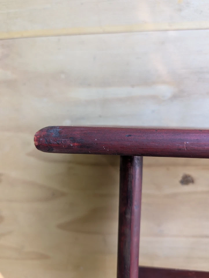 Vintage Rustic Primitive Wall Shelf Distressed Painted Wood Farmhouse Cottage - Image 3 of 4