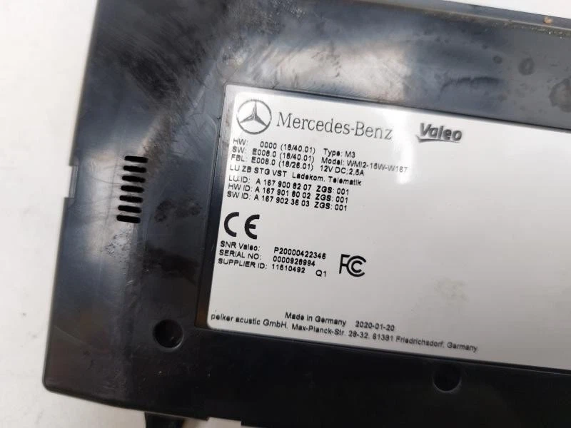 A1679008207 CENTRALINA CONTROLLO RICARICA WIRELESS MERCEDES-BENZ CLASSE A (W177) - Immagine 3 di 3