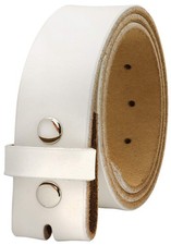 Replacement Genuine Leather Belt Strap Without Buckle Snap on Strap 1.5" Wide...