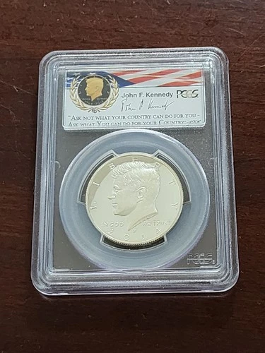 2014 P 50C PROOF SILVER KENNEDY, PCGS PR70 DCAM FIRST STRIKE. Philadelphia, Chip