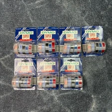 7x DYMO Super Mini Label Tape Packs 5–9mm Mixed Colors NOS Sealed