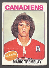 Topps Mario Tremblay #223 Montreal Canadiens NHL Ice Hockey Rookie Card 1975. rookie card picture