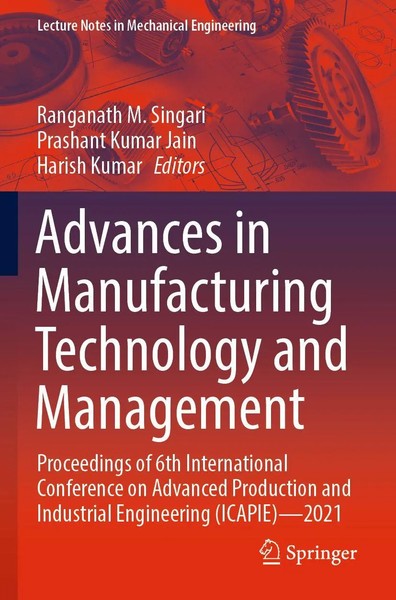 Ranganath M. Singari (U. A.) | Advances in Manufacturing Technology And...-image