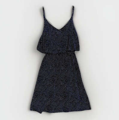 H&M Divided Womens Dress Size 2 Blue Sleeveless Mini Boho Summer Celestial Beach