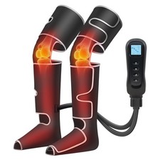 Mynt Leg Massager with Heat and Compression, 5 Modes, Adjustable Plus Size Fit,