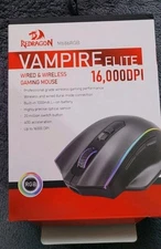 Red Dragon Gaming Mouse Vampire Elite M686RGB. OPEN BOX , DAMAGED BOX. SEE PICS
