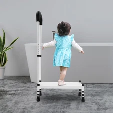Step Stool with Handle, Adult Ramp with Handrail, Metal Stepping Stool