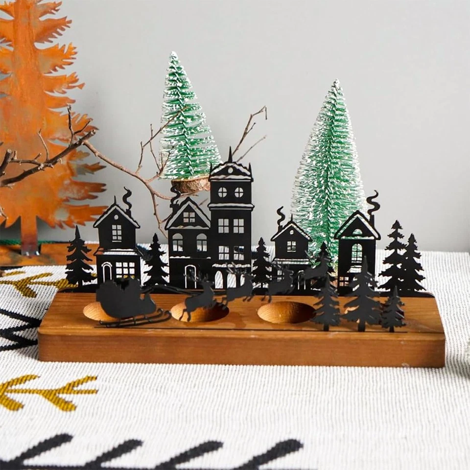 Adventskranz Teelichthalter, Kerzenständer Weihnachten Kerzentablett Metall NEU - Bild 2 von 4