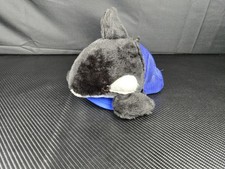 SEAWORLD Black/White ORCA-WHALE 3D BASEBALL HAT Shamu Souvenir Cap Plush