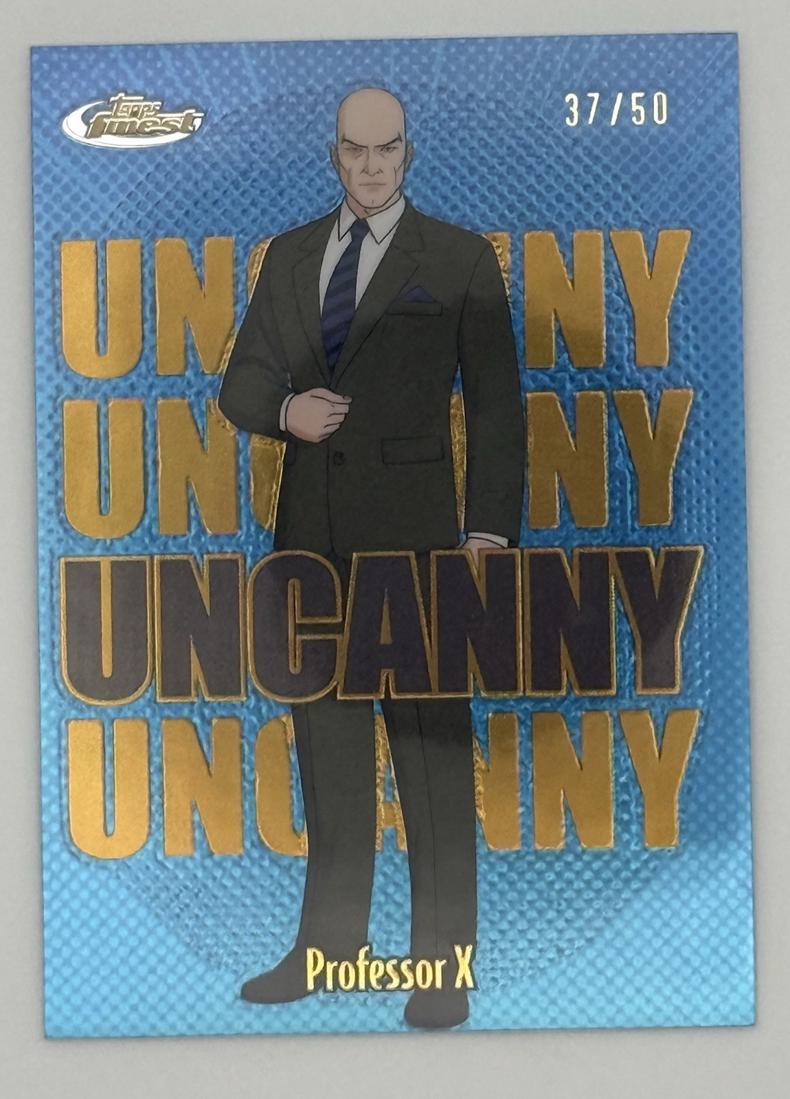 2025 Topps Finest X-Men 97 Professor X Uncanny Orange /50 Short Print #100