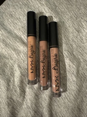 NYX Lingerie Matte Liquid Lipstick 3 Pack New - Image 1 of 3
