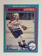 Dennis Hextall 1979-80 O-PEE-CHEE #392 AUTO AUTOGRAPH Signed Washington Capitals