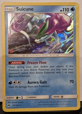 Suicune 59/214 - Lost Thunder - Holo Rare - NM