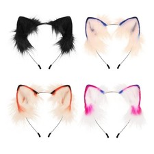 Funny for Cat Ears Headband Multi Color Hairbands Cute Carnival Party Hair Decor