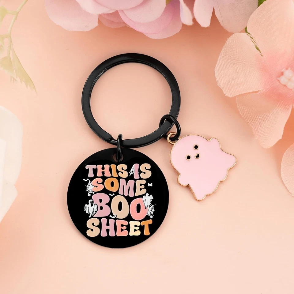 Halloween Keychain Gift for Women Teen Girls Spooky Basket Stuffer Accessories - Image 2 of 4