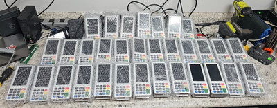 Job Lot 32x PAX A80 Countertop Smart Credit Card Machines w/Power Adapters -TECH