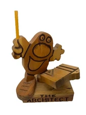 Vintage Don Mars Originals THE Architect Wood Wooden Figurine Drafting Table