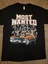 ALSTYLE APPAREL USA Graphic Print Adult Men T-Shirt Most Wanted GTO BIKINI BABE 