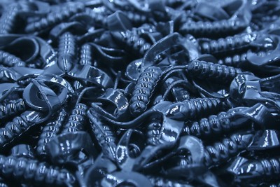 2'' Black Twin Tail Twister Grubs Crappie Walleye Bass Fishing Killer Jigs