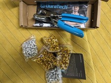 Grommet Eyelet Pliers kit Eyelet Pliers with 500 Gold and Silver Metal Eyelet