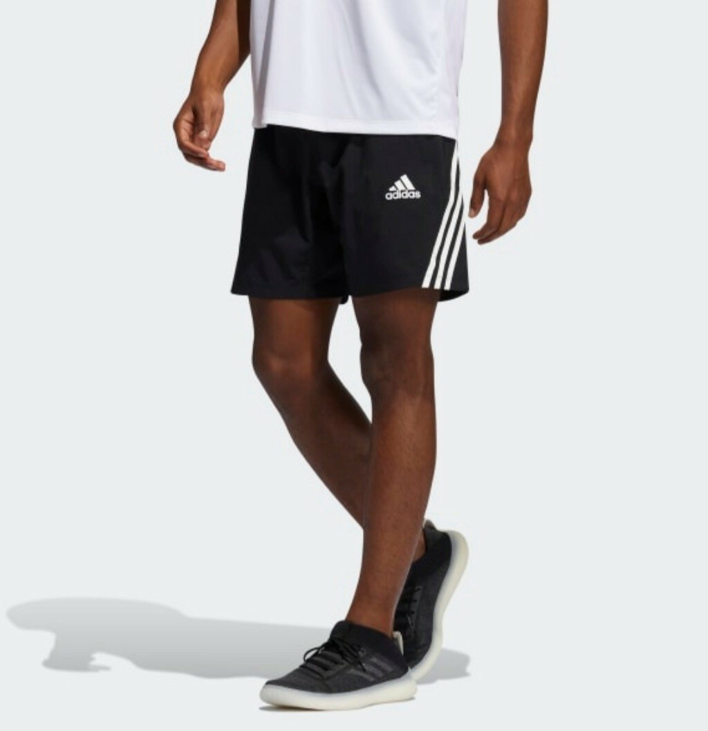 Adidas Aeroready 3-Stripes 8-Inch Shorts Men's Training Pants Black GM0643  - 2XL | eBay