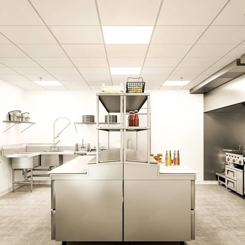 Easy Clean Suspended Ceiling Tiles x8, White Vinyl 595x595mm Square Edge 600x600 - Picture 6 of 7