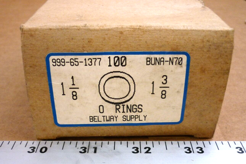 O-Ring Seals 1 1/8" x 1 3/8" Buna-N70, P/N 999-65-1377 (Box of 100) - Bild 3 von 7