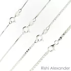 925 Sterling Silver BOX Chain Necklace All Sizes Stamped .925 Italy