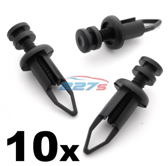 10x 9mm Front & Rear Plastic Bumper Clips Fits Toyota MR2, Supra