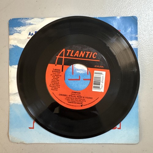 Crosby Stills Nash & Young American Dream/Compass 45rpm 7" Tested VG+ - Picture 4 of 4