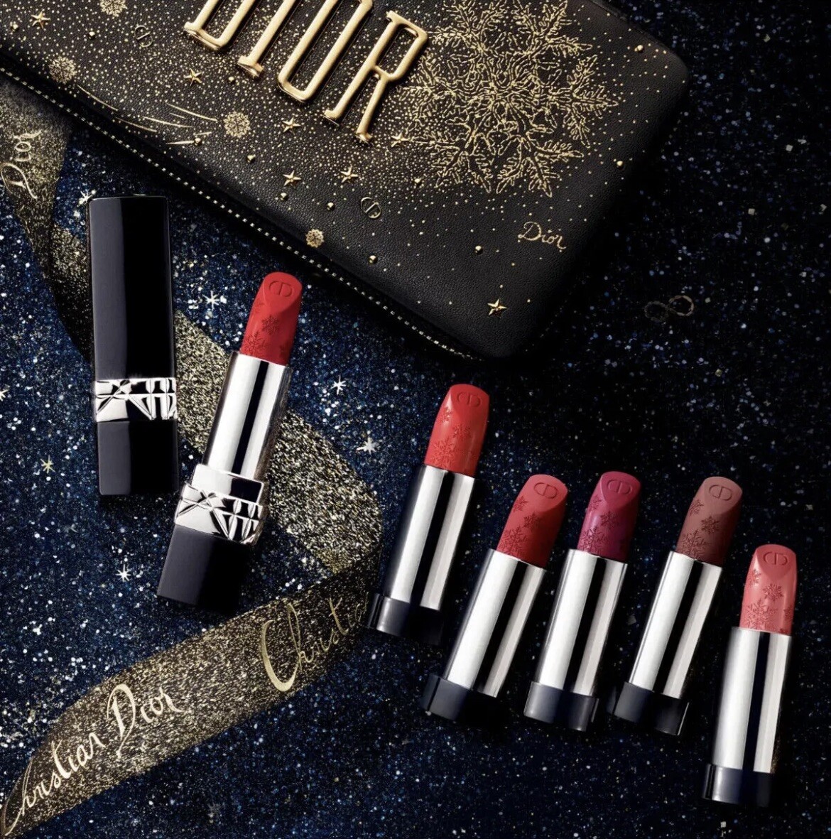 DIOR Rouge Happy 2020 Couture Refillable Jewelled Lipstick Bag
